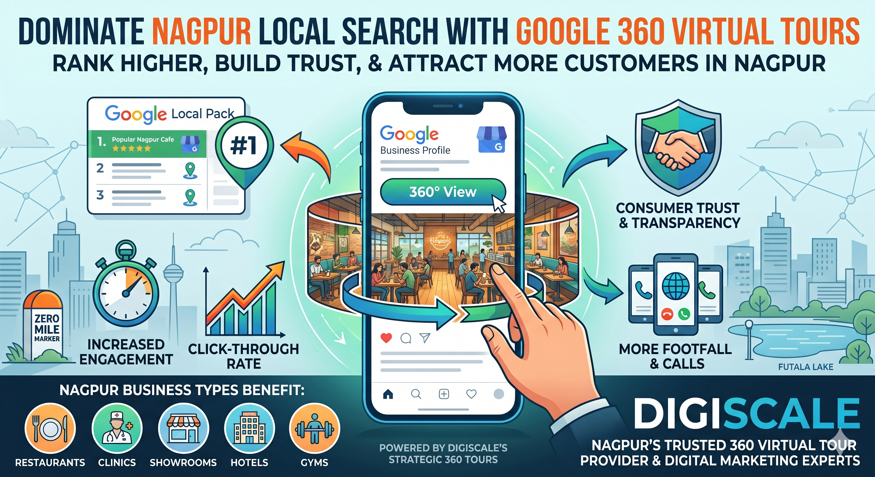 Best 360 Virtual Tour Provider in Nagpur – Why Digiscale Is the #1 Choice for Local Businesses
